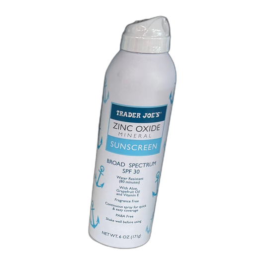 Trader Joe's | zinc OXIDE MINERAL SUNSCREEN BROAD SPECTRUM SPF 30 - 6 oz