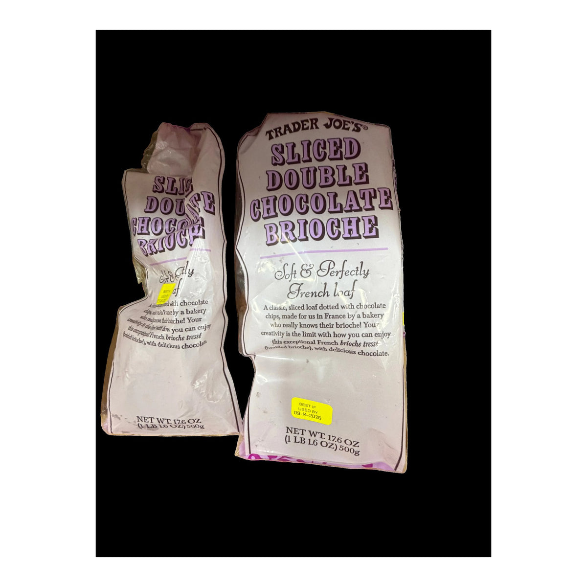 Trader Joe's | Sliced Double Chocolate Brioche - 17.6 oz