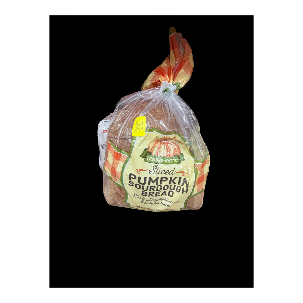 Trader Joe's | Sliced Pumpkin Sourdough Bread - 17.6 oz