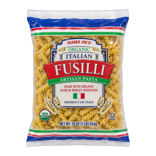 Trader Joe's | Organic Italian Fusilli Artisan Pasta - 16 oz