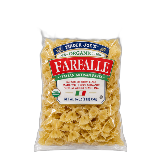 Trader Joe's | Organic Farfalle Italian Artisan Pasta - 16 oz