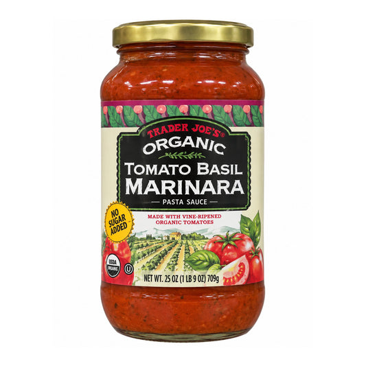 Trader Joe's | Organic Tomato Basil Marinara Pasta Sauce - 25 oz