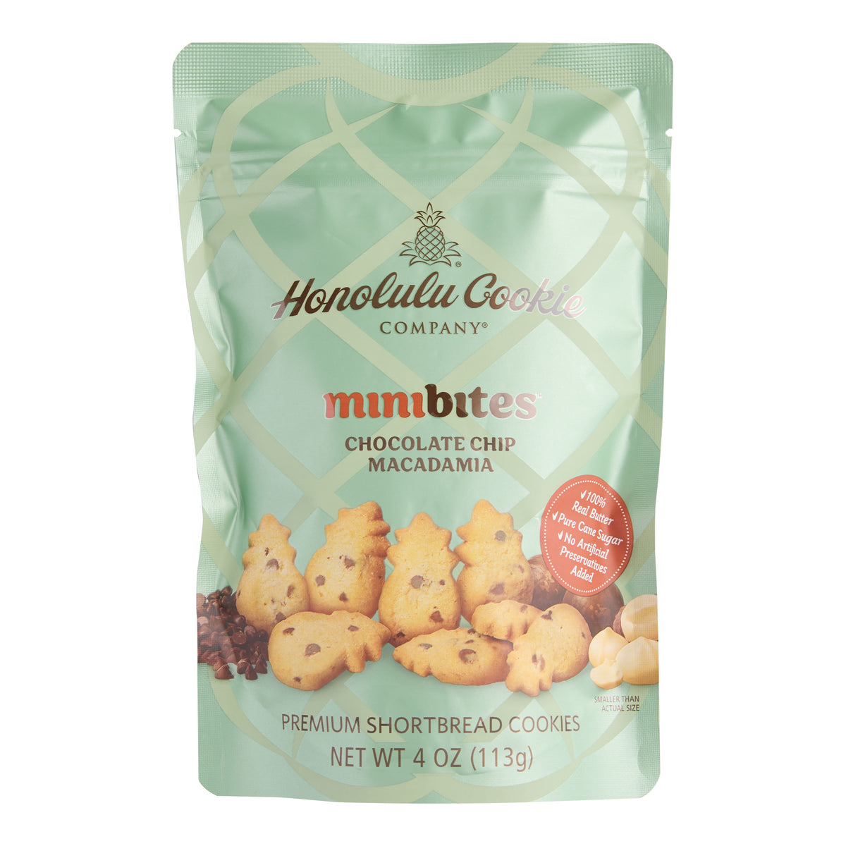 Honolulu Mini Chocolate Chip Macadamia Shortbread Cookies