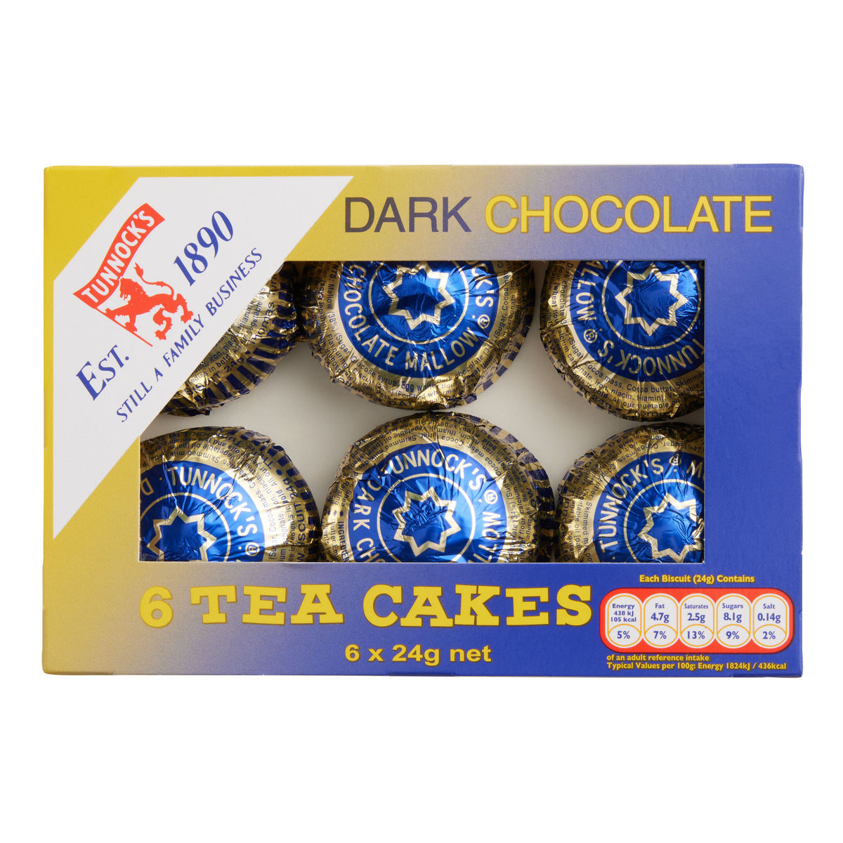 Tunnock's Dark Chocolate Teacake 6 Piece