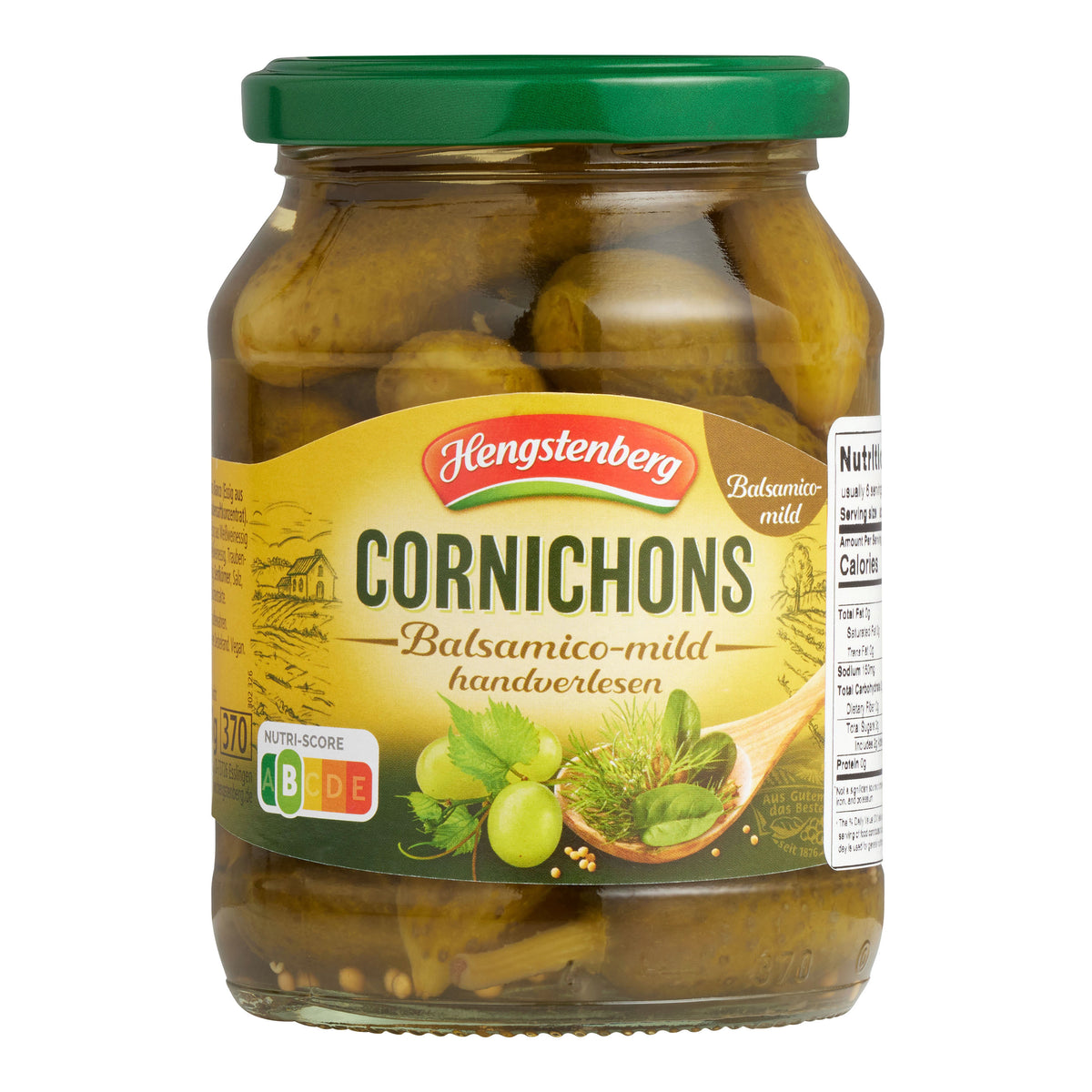 Hengstenberg Mild Balsamic Vinegar Cornichon Pickles