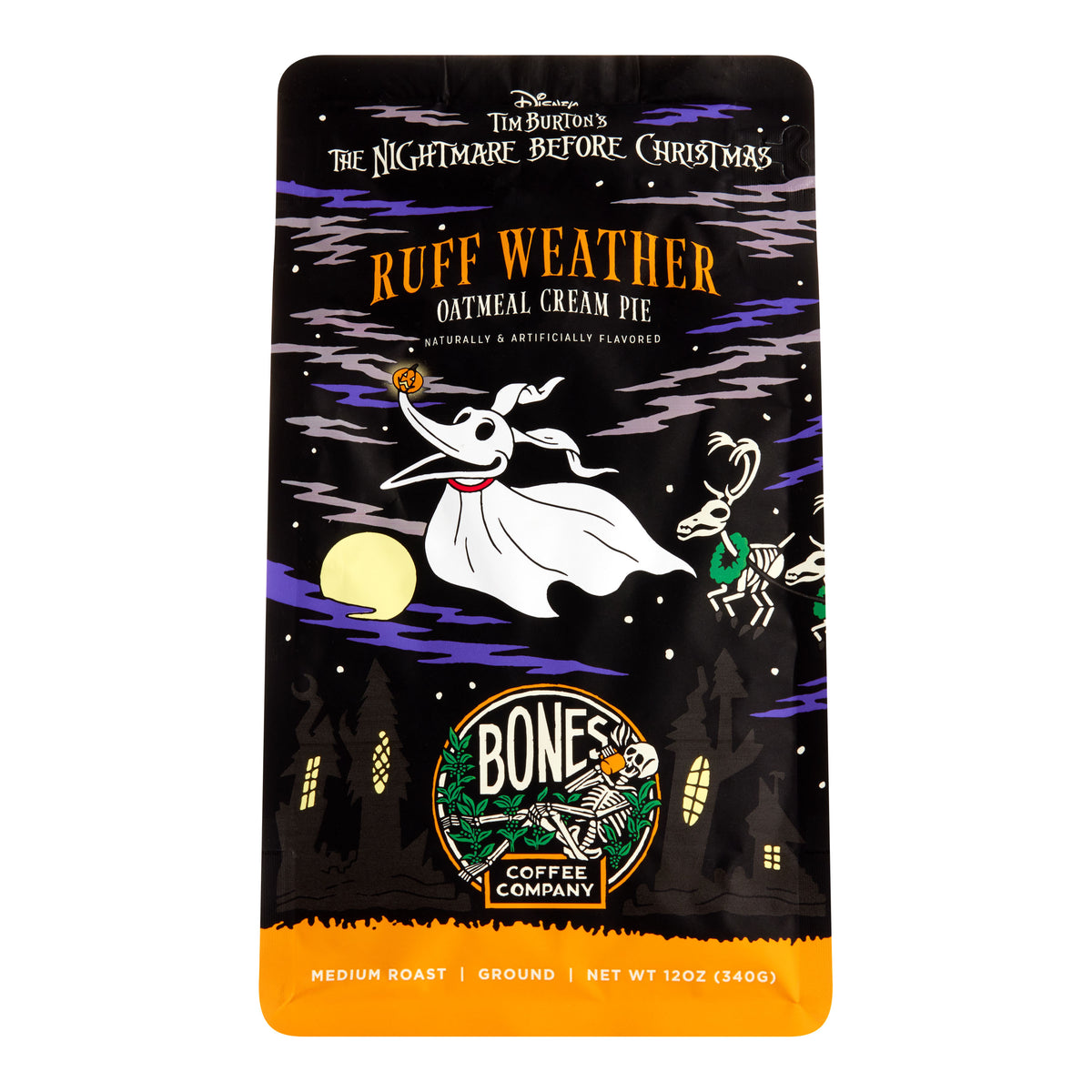 Bones Ruff Weather Oatmeal Cream Pie Ground Coffee 12 Oz.