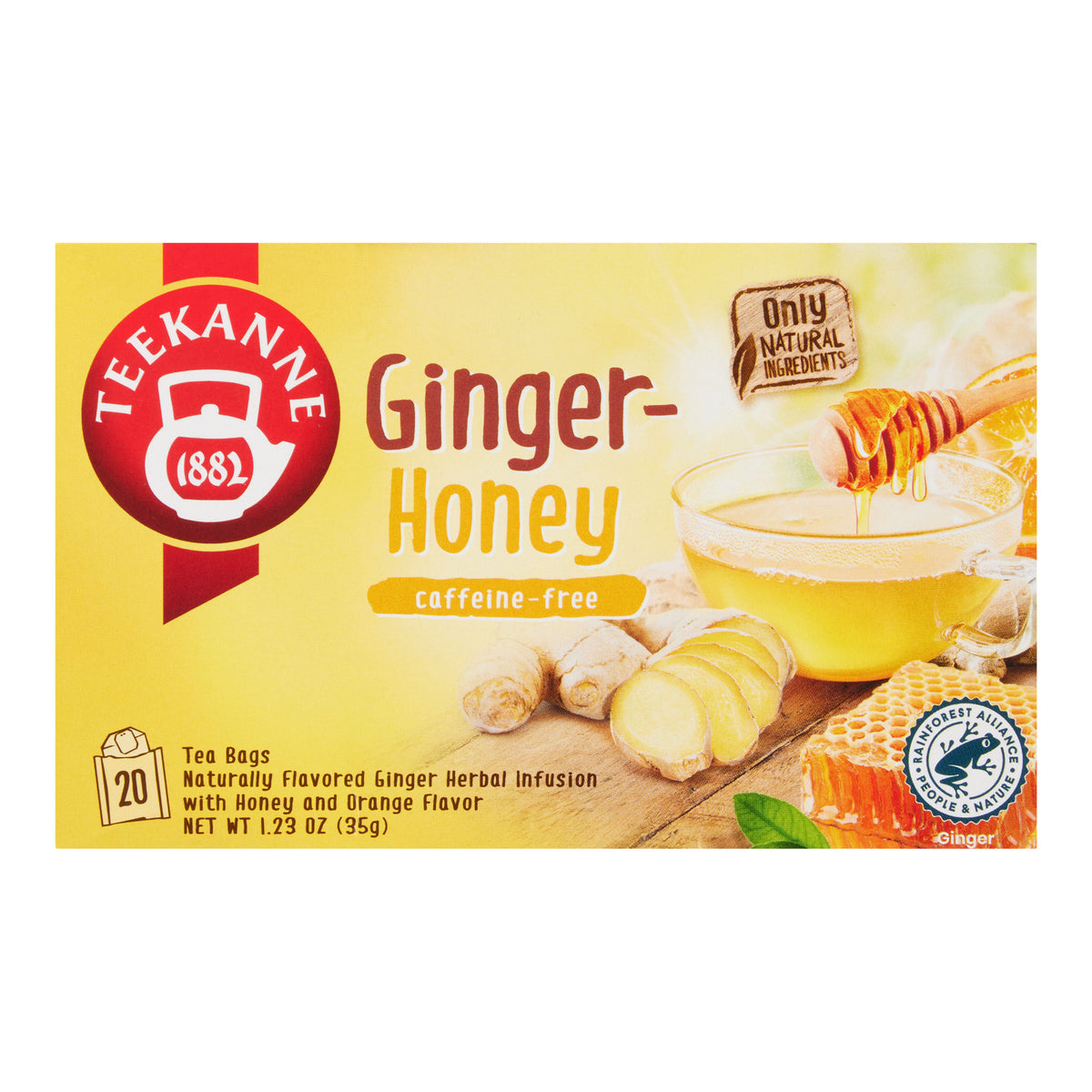 Teekanne Ginger Honey Herbal Tea 20 Count
