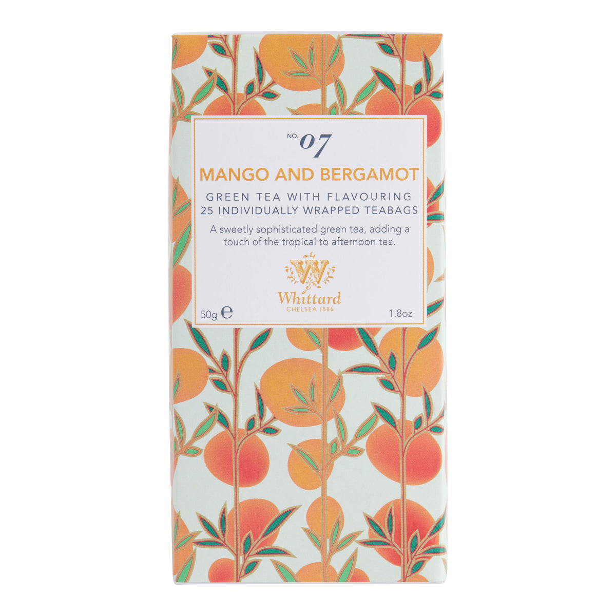 Whittard Mango and Bergamot Green Tea 25 Count
