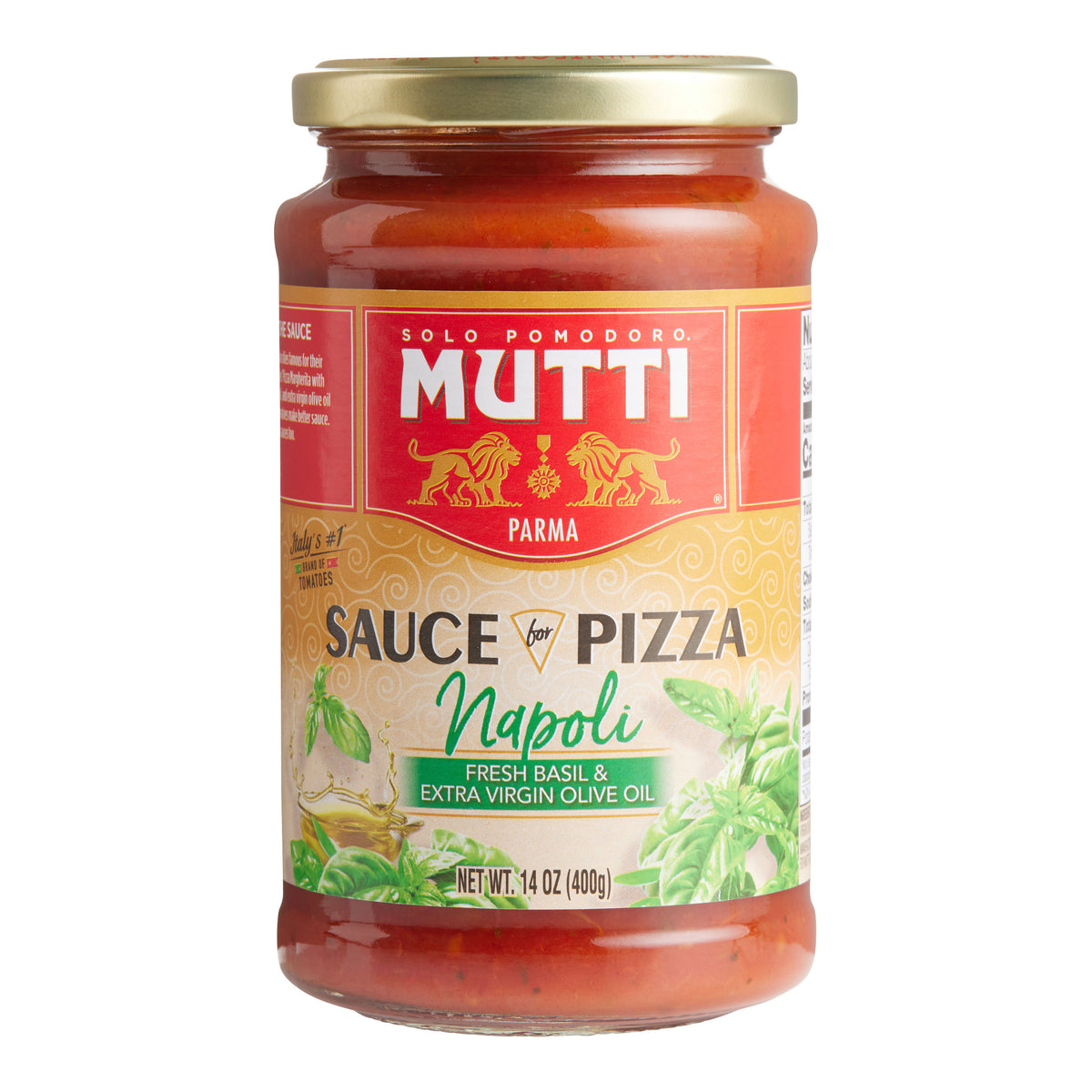 Mutti Napoli Basil and Extra Virgin Olive Oil Pizza Sauce
