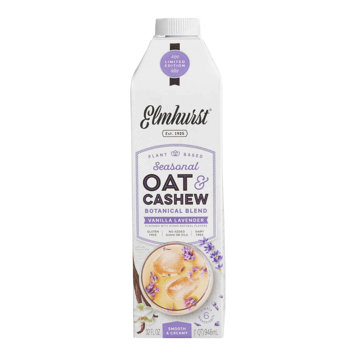 Elmhurst Vanilla Lavender Oat and Cashew Creamer