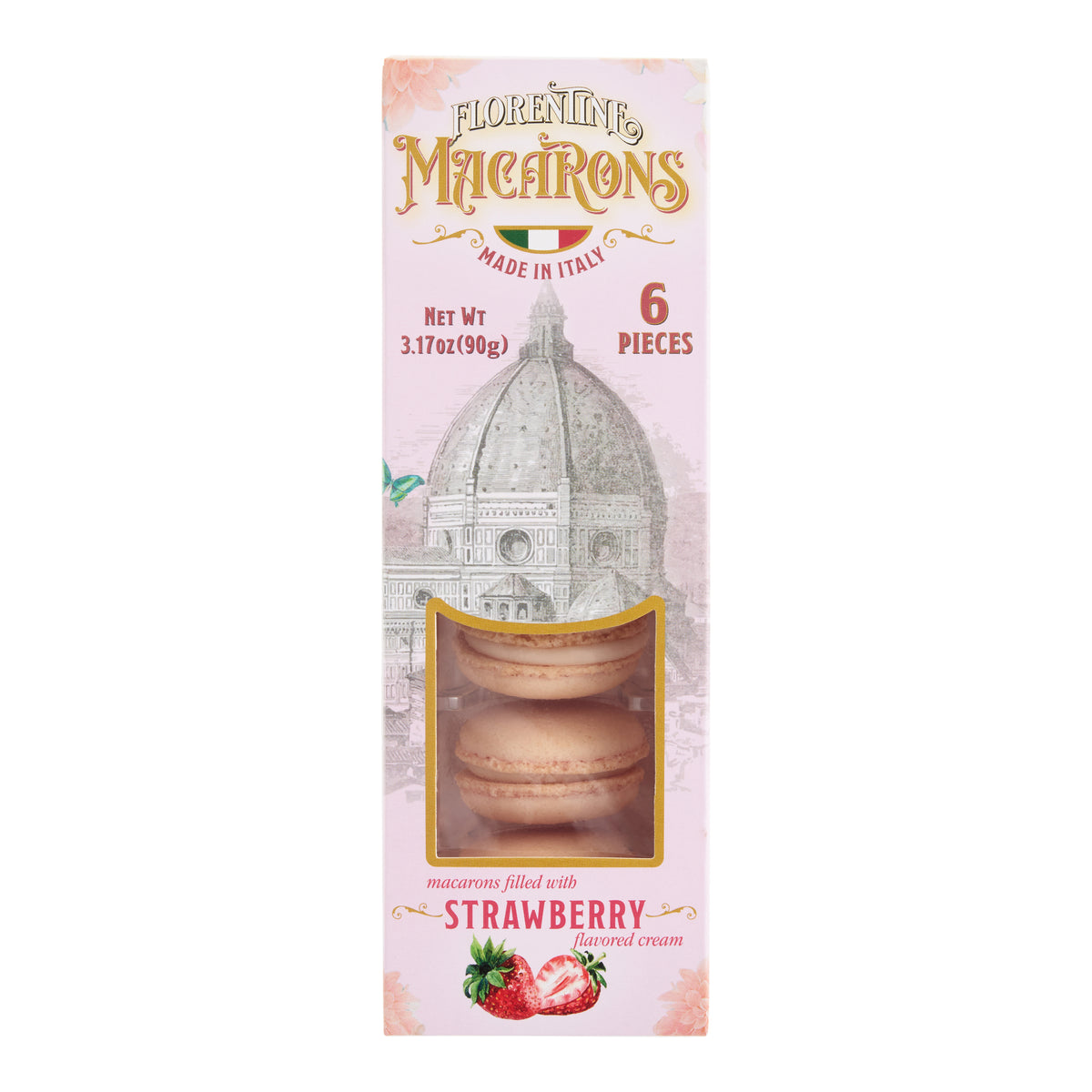 Borgo de' Medici Strawberry Macarons 6 Pack
