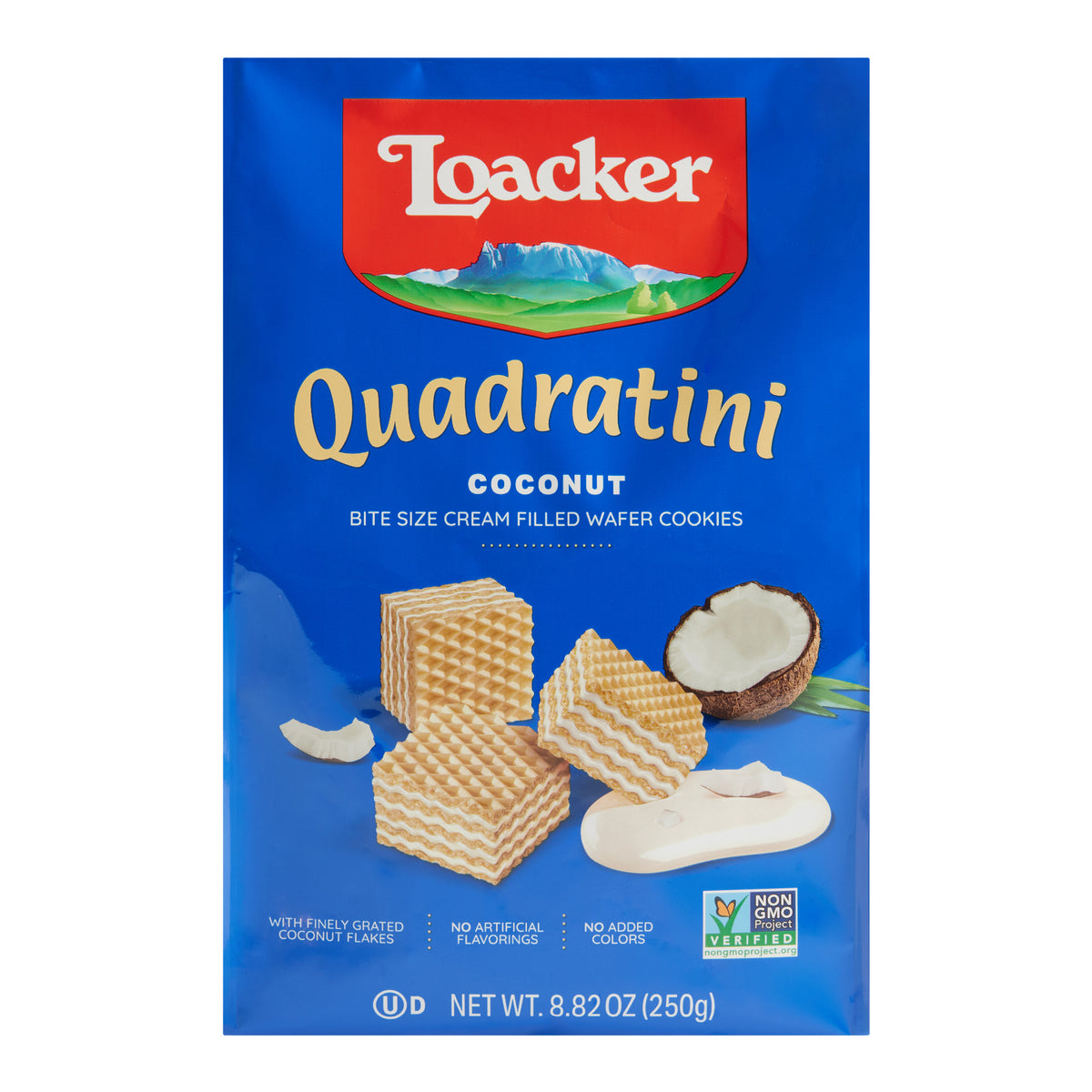 Loacker Quadratini Coconut Wafer Cookies