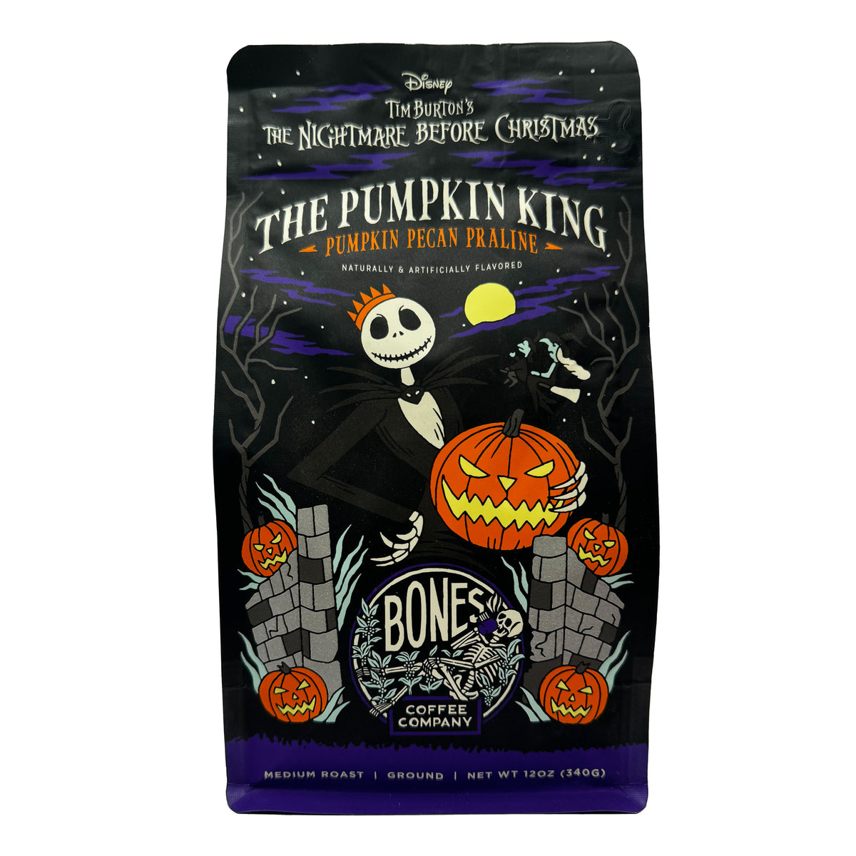 Bones The Pumpkin King Pumpkin Pecan Praline Ground Coffee 12 Oz.