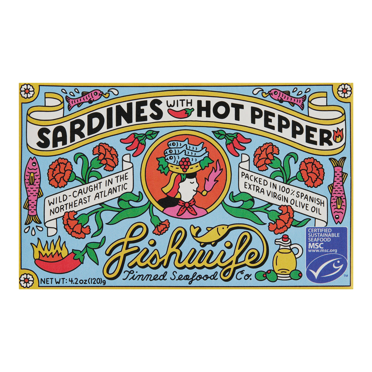 Fishwife Sardines with Hot Peppers in Olive Oil