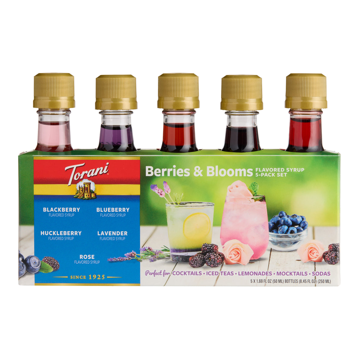 Torani Mini Berries & Blooms Syrup Sampler 5 Pack