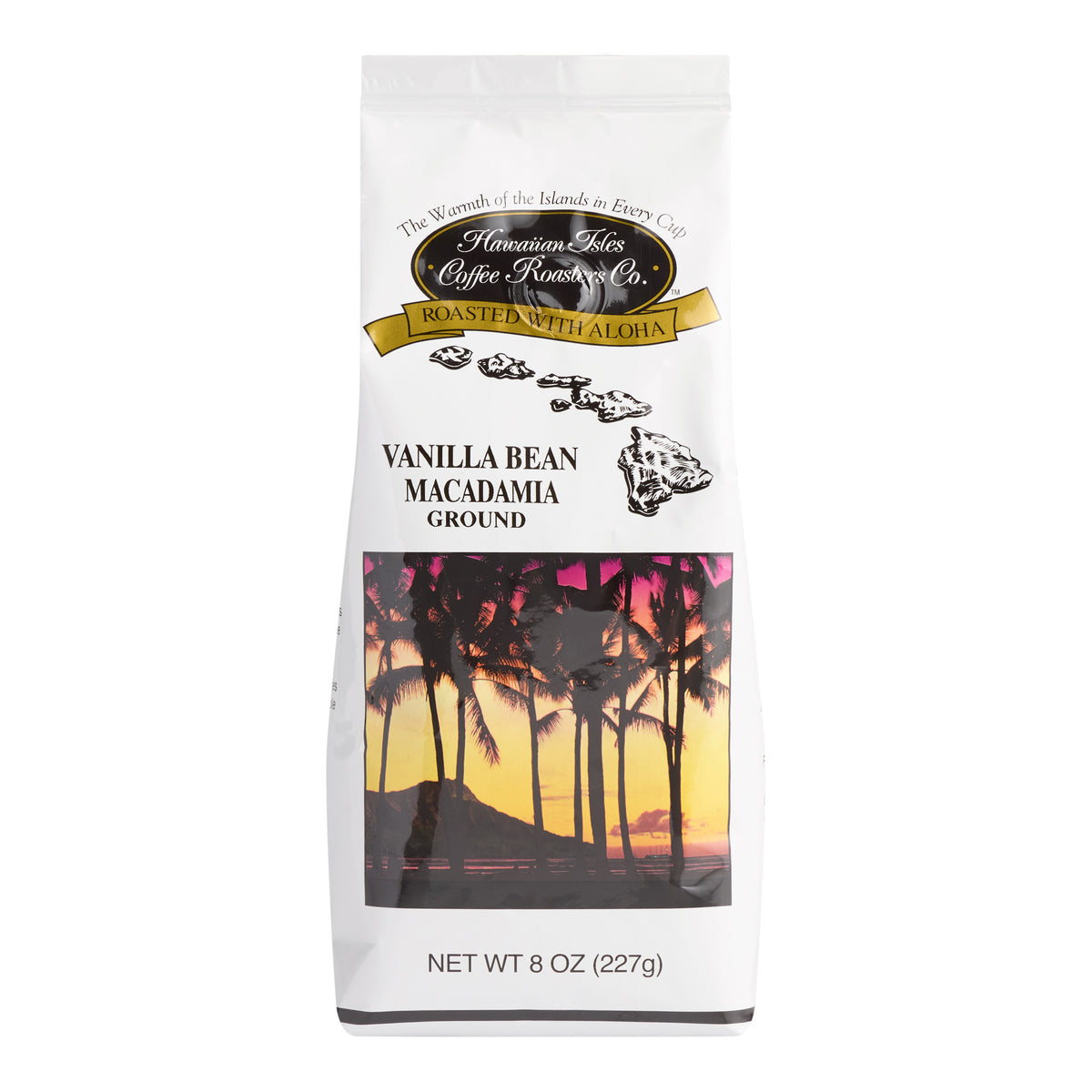 Hawaiian Isles Vanilla Bean Macadamia Ground Coffee 8 Oz.