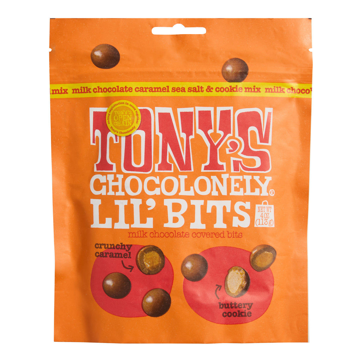 Tony's Chocolonely Chocolate Sea Salt Caramel Cookie Lil'Bits