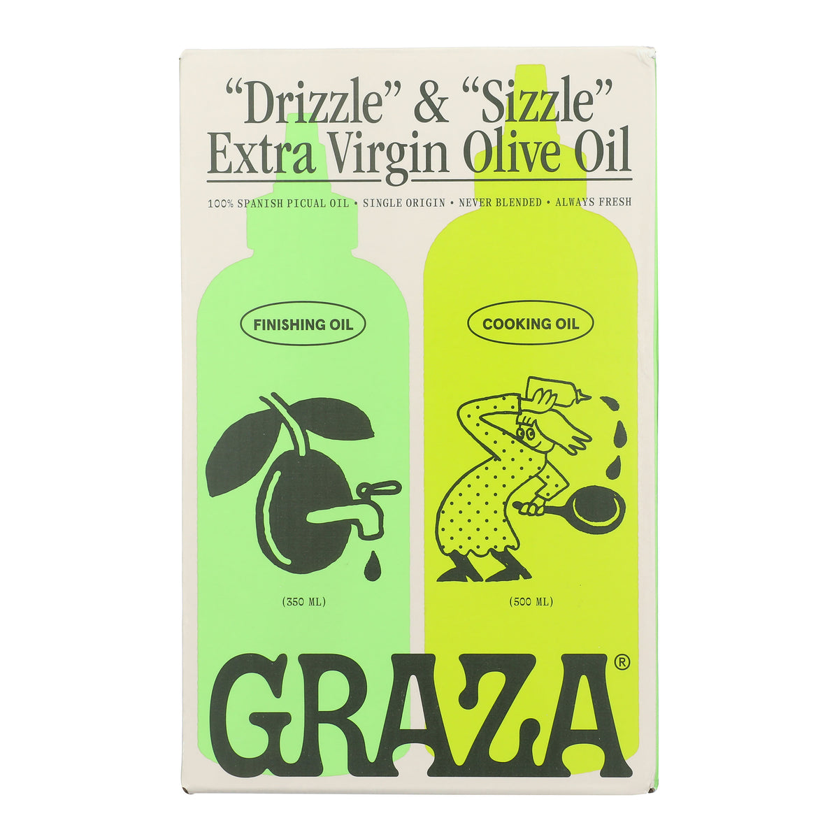 Graza The Duo Drizzle and Sizzle Olive Oil Gift Set 2 Pack