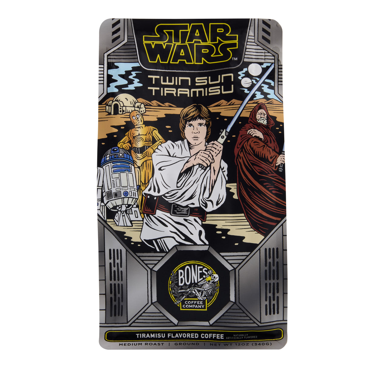 Bones Star Wars Twin Sun Tiramisu Ground Coffee 12 Oz.