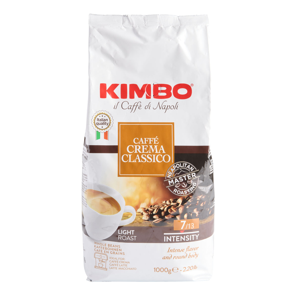 Kimbo Caffé Crema Classico Whole Bean Coffee 35.2 Oz.
