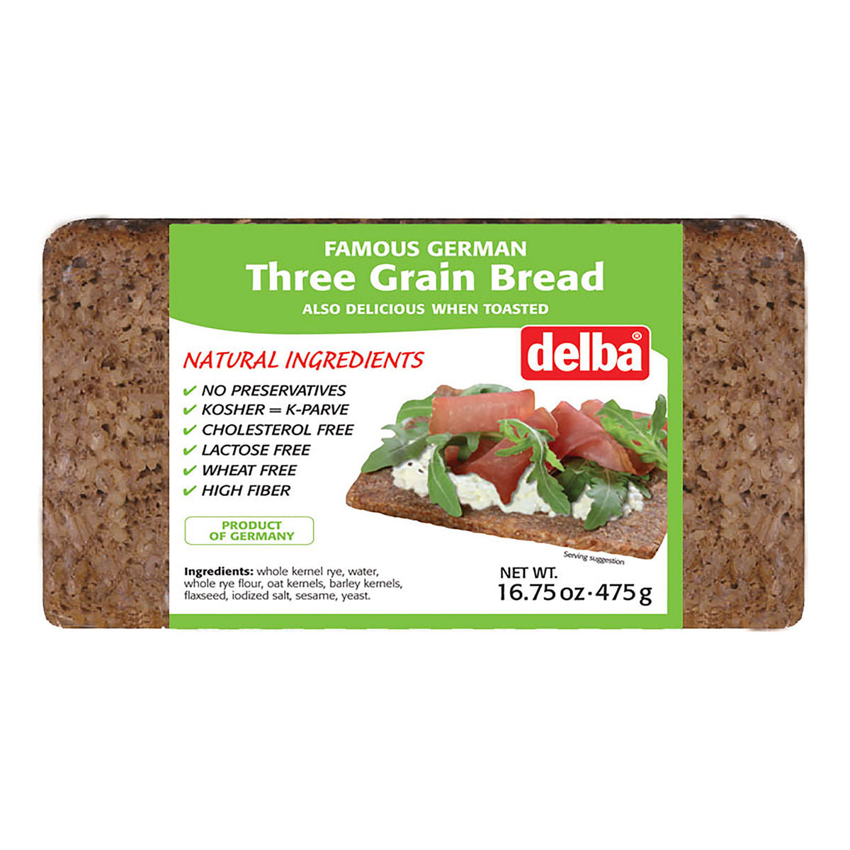 Delba Famous German Three Grain Bread