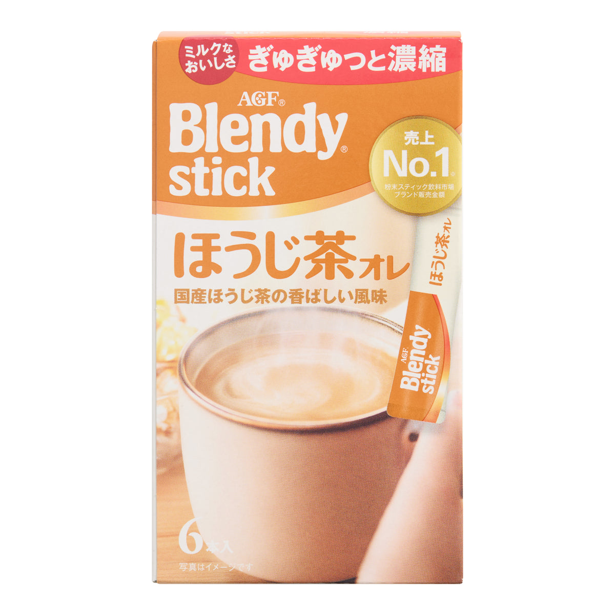 AGF Blendy Stick Hojicha Au Lait Latte Packet 6 Count