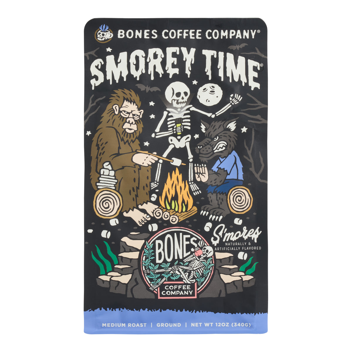 Bones Smorey Time S'mores Ground Coffee 12 Oz.
