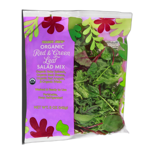 Trader Joe's | Organic Red & Green Leaf Salad Mix - 5 oz