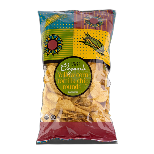 Trader Joe's | Organic Yellow Corn Tortilla Chip Rounds - 16 oz
