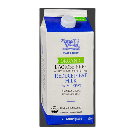 Trader Joe's | Organic Lactose Free Reduced Fat Milk