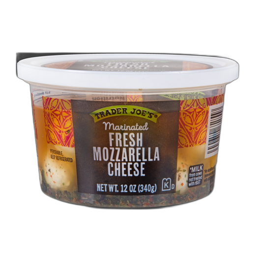 Trader Joe's | Marinated Fresh 
Mozzarella Cheese 12 oz