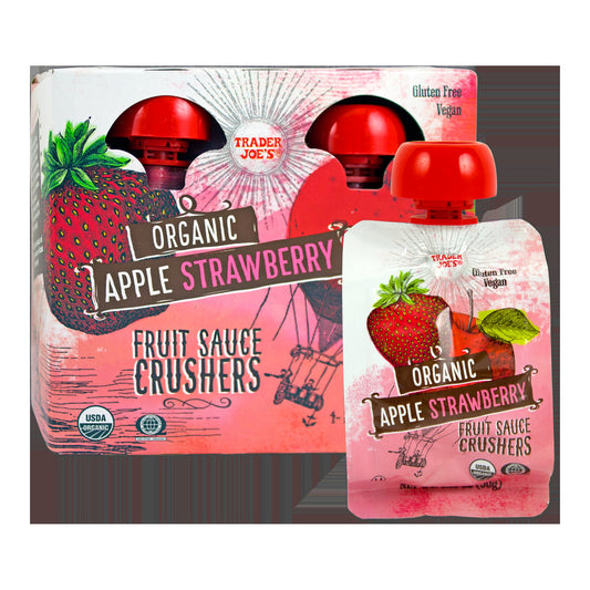 Trader Joe's | Organic Apple Strawberry Fruit Sauce Crushers - 12.7 oz