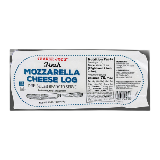 Trader Joe's | Fresh Mozzarella Cheese Log 16 oz