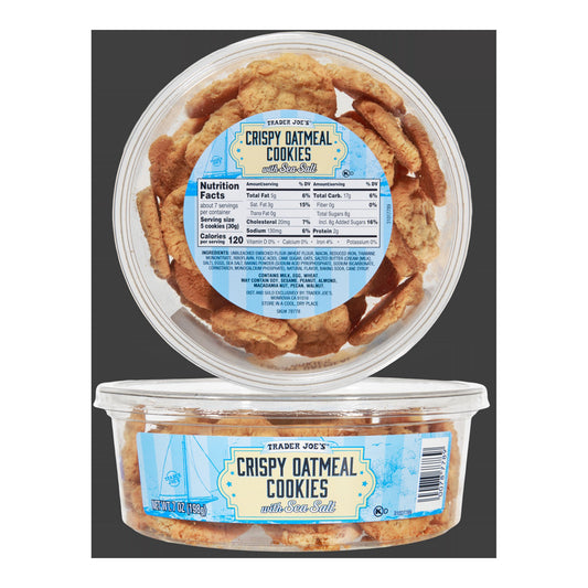 Trader Joe's | Crispy Oatmeal Cookies with Sea Salt - 7 oz
