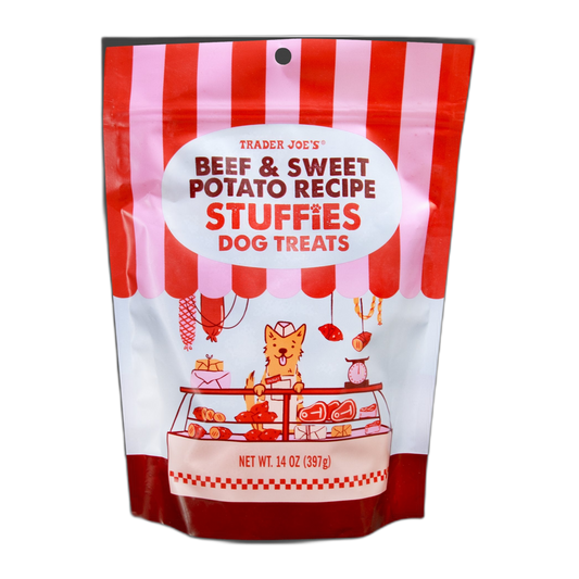 Trader Joe's | Beef & Sweet Potato Recipe Stuffies Dog Treats - 14 oz