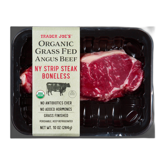 Trader Joe's | Organic Grass Fed NY Strip Steak Boneless - 10 oz