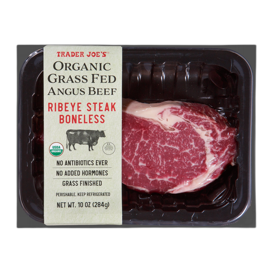Trader Joe's | Organic Grass Fed Ribeye Steak Boneless - 10 oz