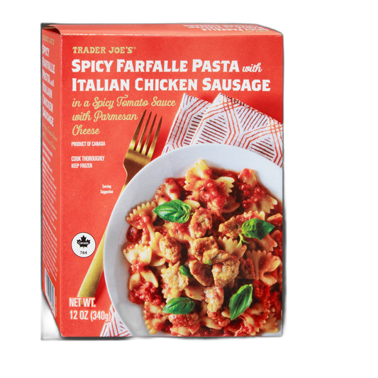 Trader Joe's | Spicy Farfalle Pasta with Italian Chicken Sausage - 12 oz