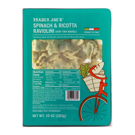 Trader Joe's | Spinach & Ricotta Raviolini - 10 oz