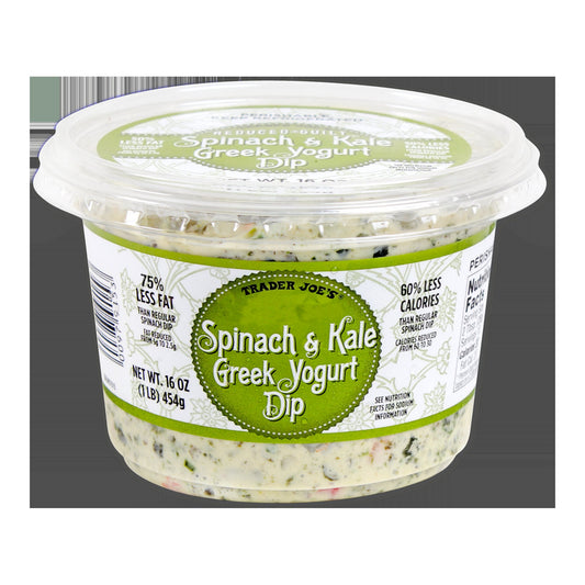 Trader Joe's | Reduced Guilt Spinach & Kale Greek Yogurt Dip 16 oz