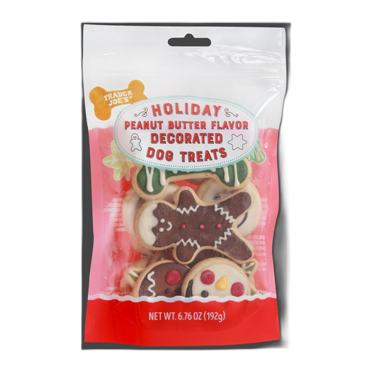Trader Joe's | Holiday Peanut Butter Flavored Deocrated Dog Treats - 6.76 oz