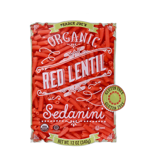 Trader Joe's | Organic Red Lentil Sedanini - 12 oz