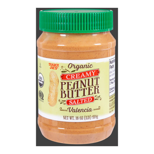 Trader Joe's | Organic Creamy Peanut Butter Salted Valencia - 16 oz