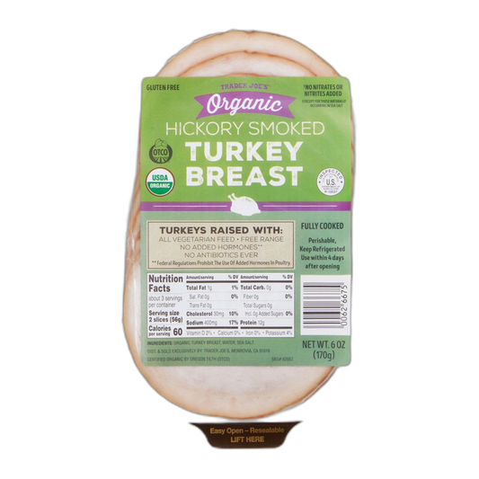 Trader Joe's | Organic Hickory Smoked Turkey Breast - 6 oz