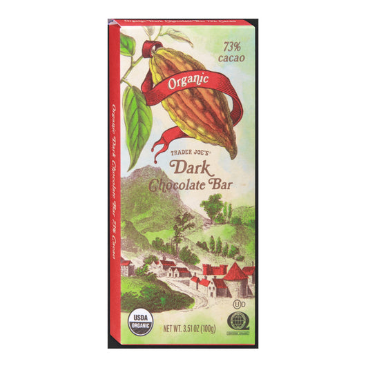 Trader Joe's | Organic Dark Chocolate Bar 73% Cacao - 3.51 oz