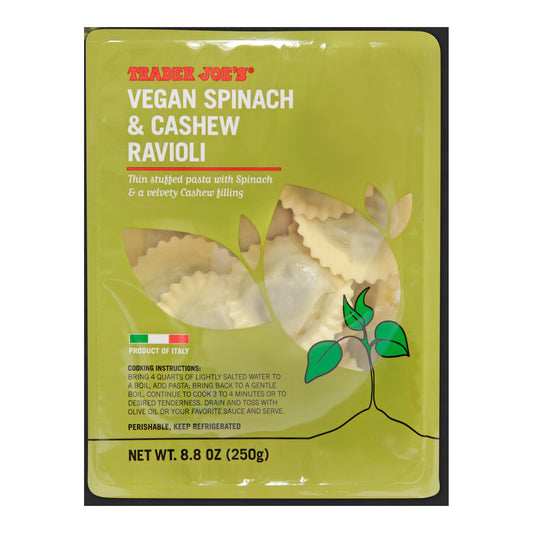 Trader Joe's | Vegan Spinach & Cashew Ravioli - 8.8 oz
