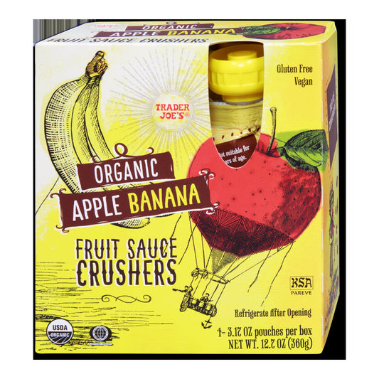 Trader Joe's | Organic Apple Banana Fruit Sauce Crushers - 12.7 oz