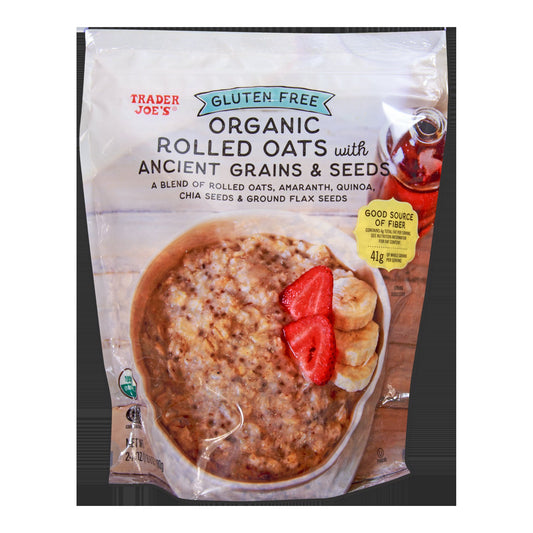 Trader Joe's | Gluten Free Organic Rolled Oats with Ancient Grains & Seeds - 24 oz