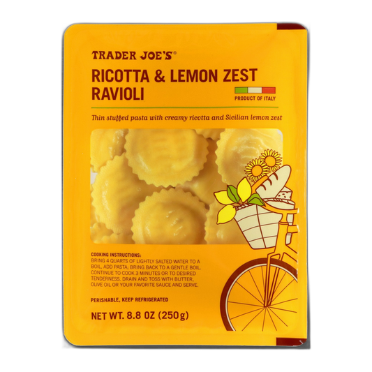 Trader Joe's | Ricotta & Lemon Zest Ravioli - 8.8 oz