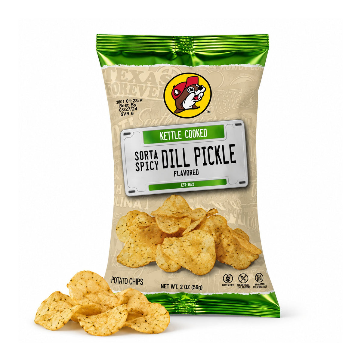 Buc-ee's | Dill Pickle Kettle Cooked Potato Chips